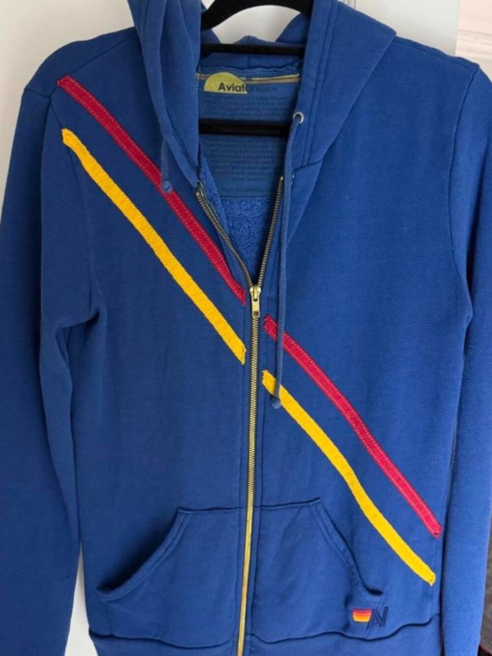 Aviator nation pray for snow zip up size M